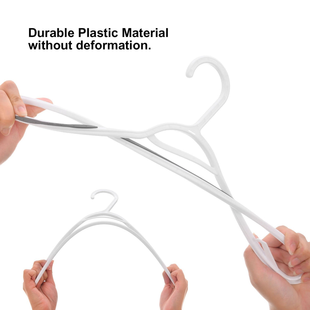 30 Pack Bendable Plastic Hangers Light-Weight Non-Slip Clothes/Suit HangersGrey