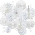 Jolof Store White Paper Snowflake & Lantern Winter Christmas Decor Set