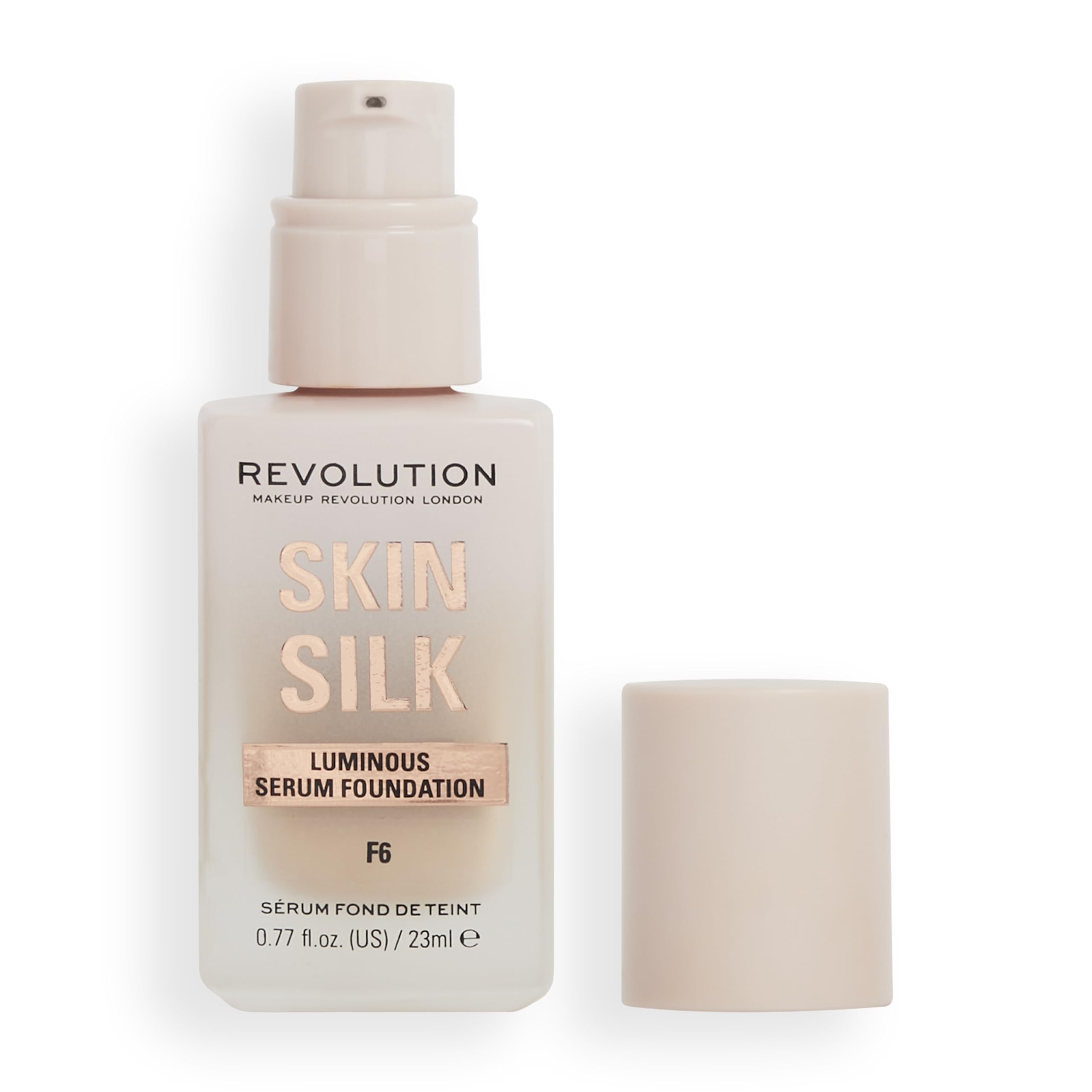 Makeup Revolution Skin Silk Serum Foundation | Hyaluronic Acid | F6 | 23ml