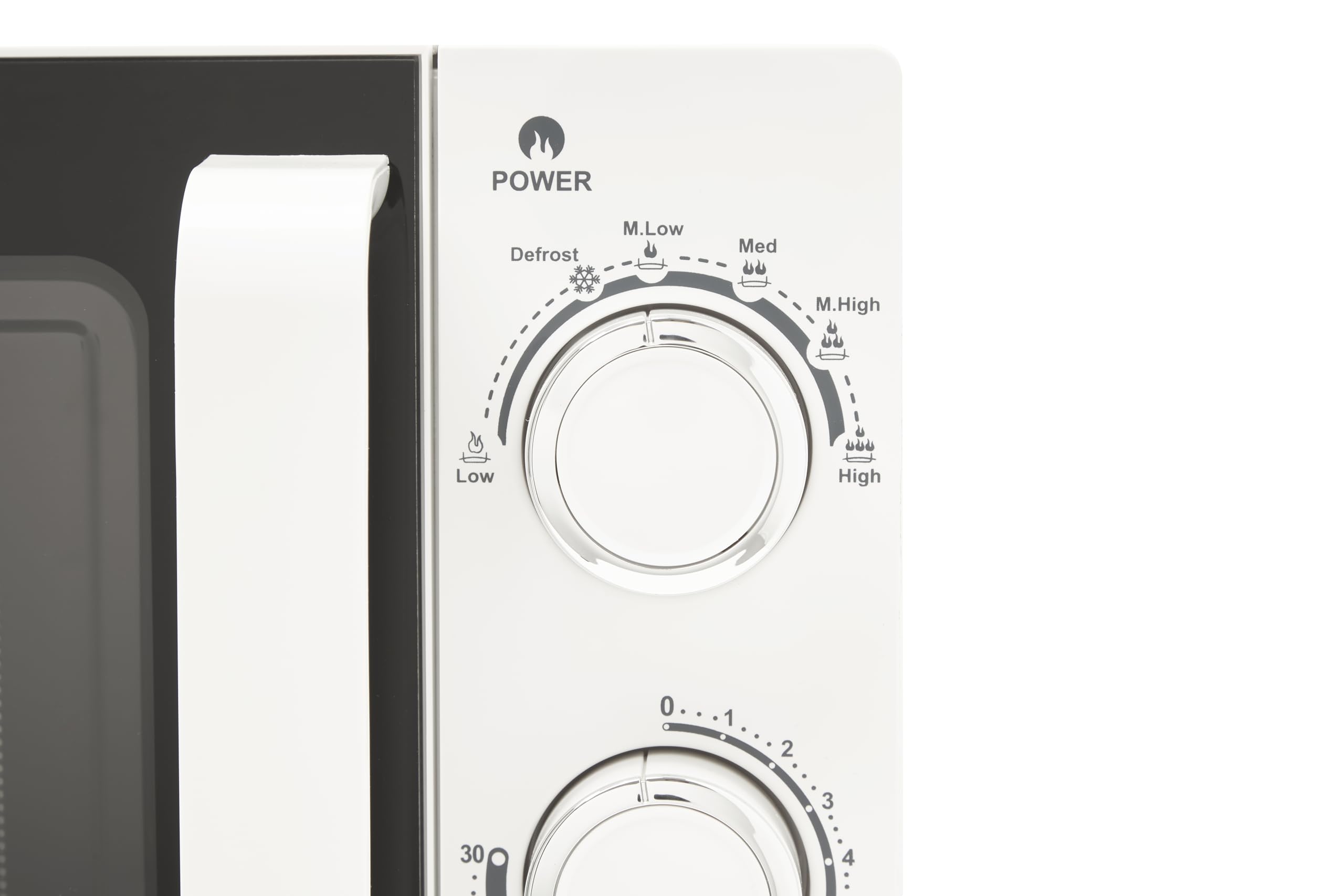 Haden 20L White Microwave – 800W Compact Countertop Manual Oven
