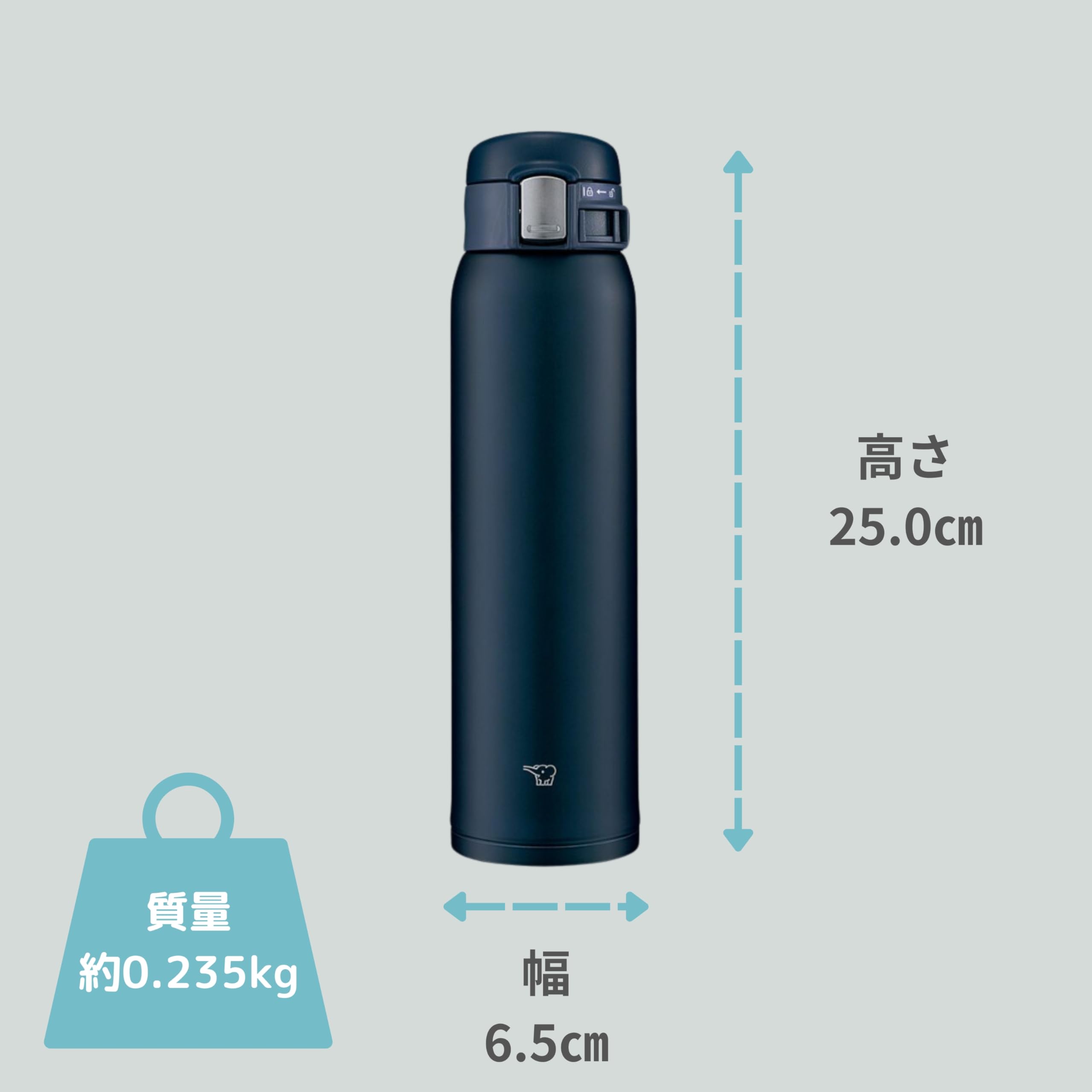 Zojirushi Stainless Steel Vacuum Insulated Mug - 600ml Navy SM-SF60-AD