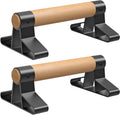 SELEWARE Wood Push Up Bars – Non-Slip Parallettes for Calisthenics