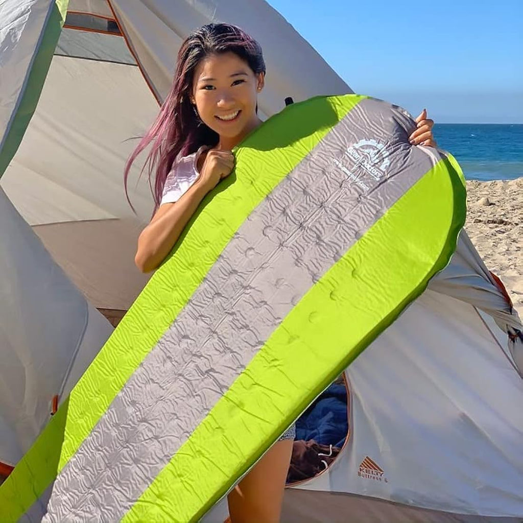 Gear Doctors Self-Inflating Sleeping Pad | 4.3 R-Value Insulated Camping Mat