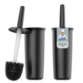 MR.SIGA Toilet Bowl Brush and Holder with Anti-Splash Lid, Black, 2 Pack