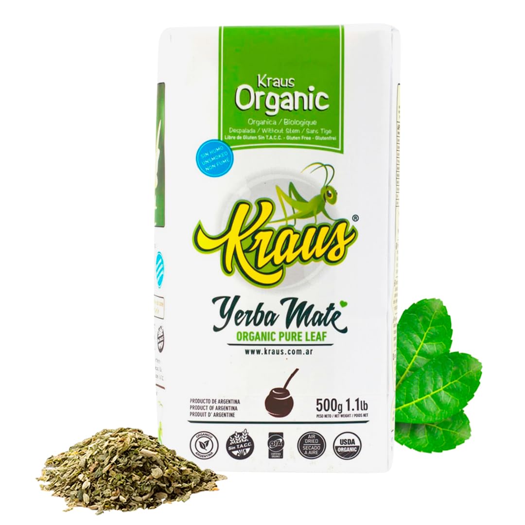 Kraus Organic Yerba Mate Pure Leaf – Natural Caffeinated Tea 500g
