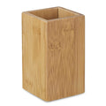Bamboo Toothbrush Holder – Square Wood Bathroom Cup