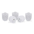 Relaxdays Toilet Brush Head Set of 5 – 9.5mm Thread, 8cm Diameter, White