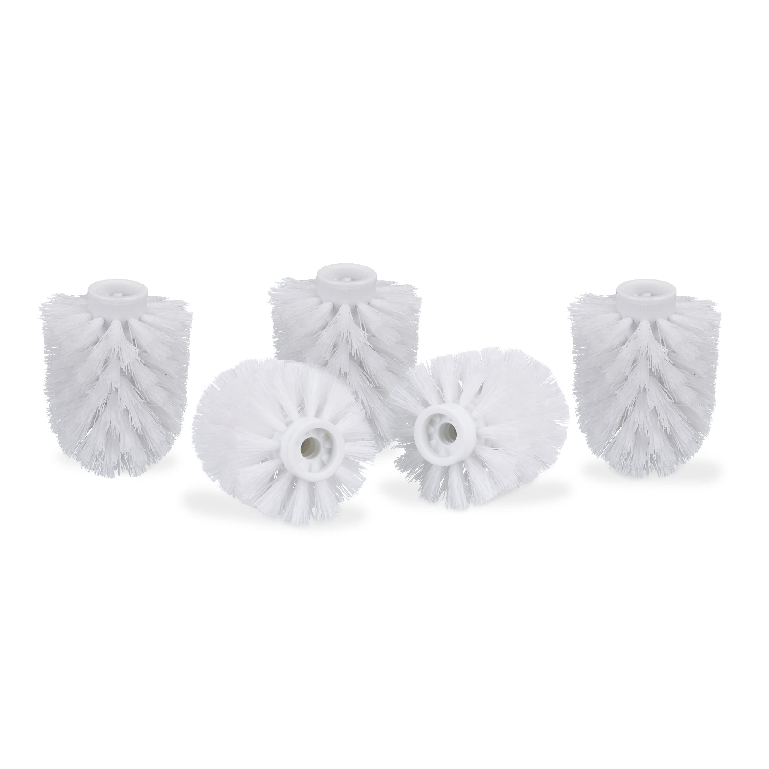 Relaxdays Toilet Brush Head Set of 5 – 9.5mm Thread, 8cm Diameter, White