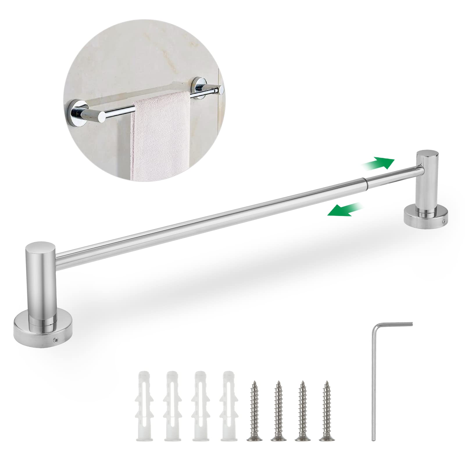 SENENQU Adjustable Stainless Steel Towel Rail | 40-70cm Wall Mounted Rack