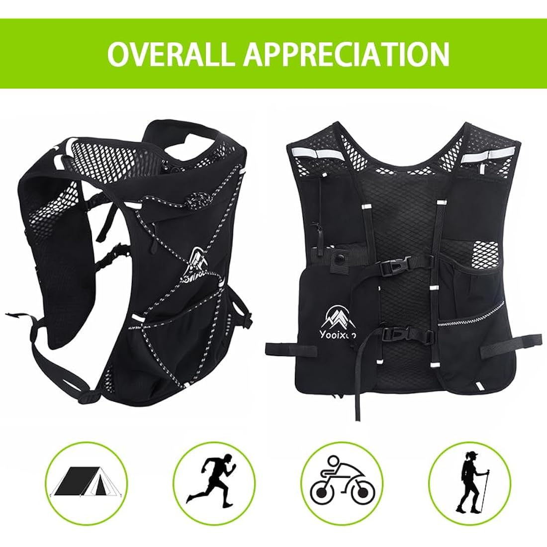 Yooixoo Lightweight Running Vest | Hydration Pack with Phone Holder