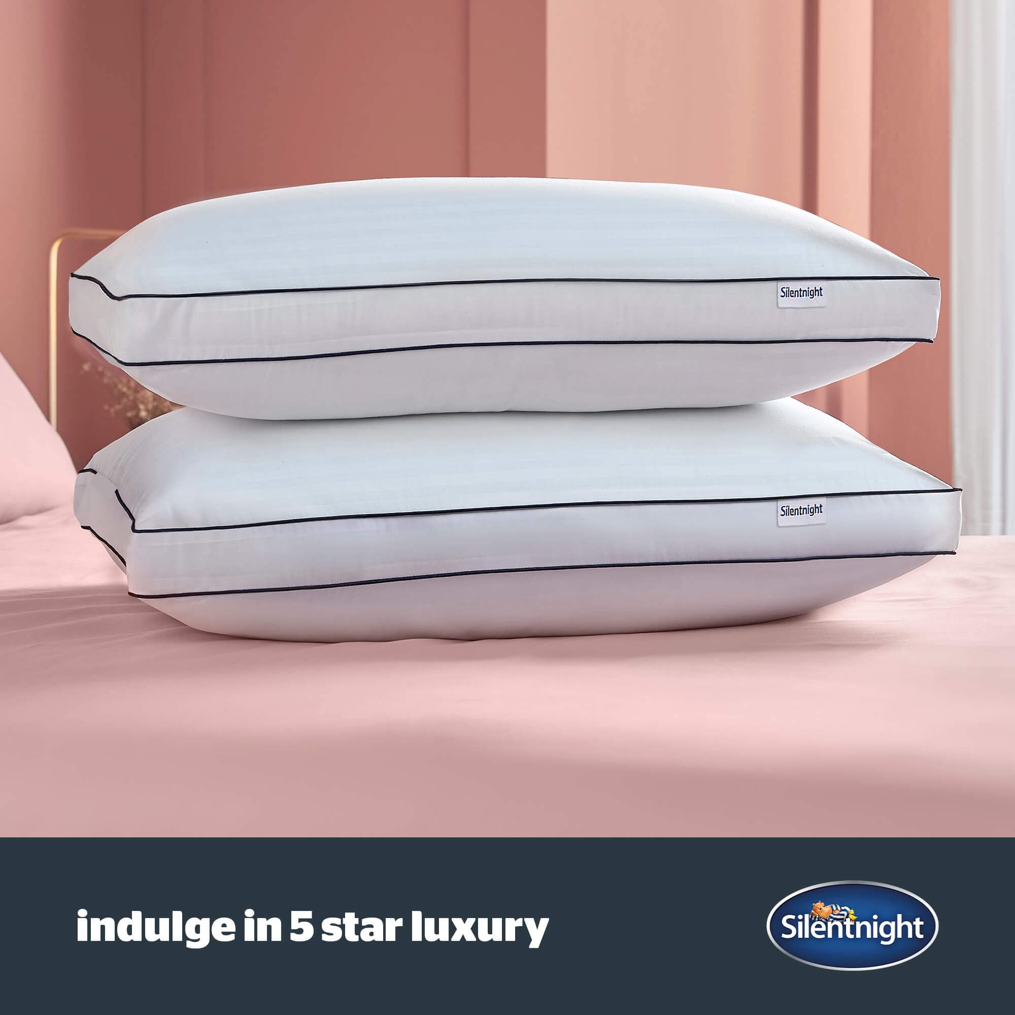 Silentnight Hotel Collection Pillows 4 Pack | Soft Box Wall Design
