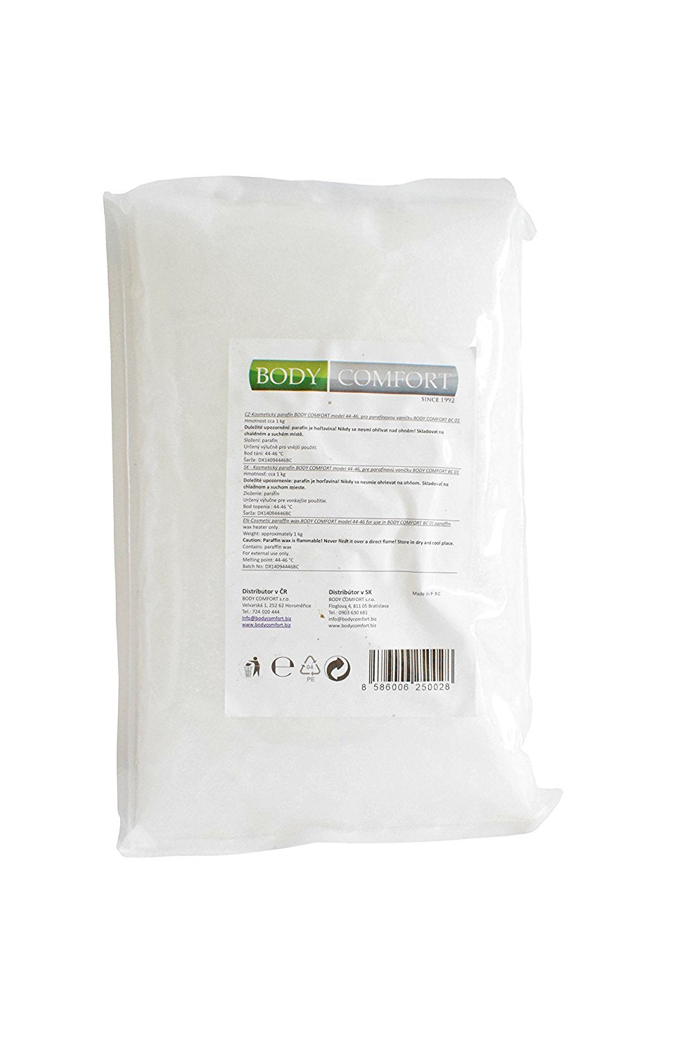 Cosmetic Paraffin Wax – 1kg Low Melting Point for Sensitive Skin
