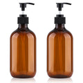Soap Dispenser with Pump, 2 Pack Empty Refillable Pump Bottle Dispensers 500ml Bathroom Liquid Hand Dish Soap Dispenser Bottles Containers Plastic