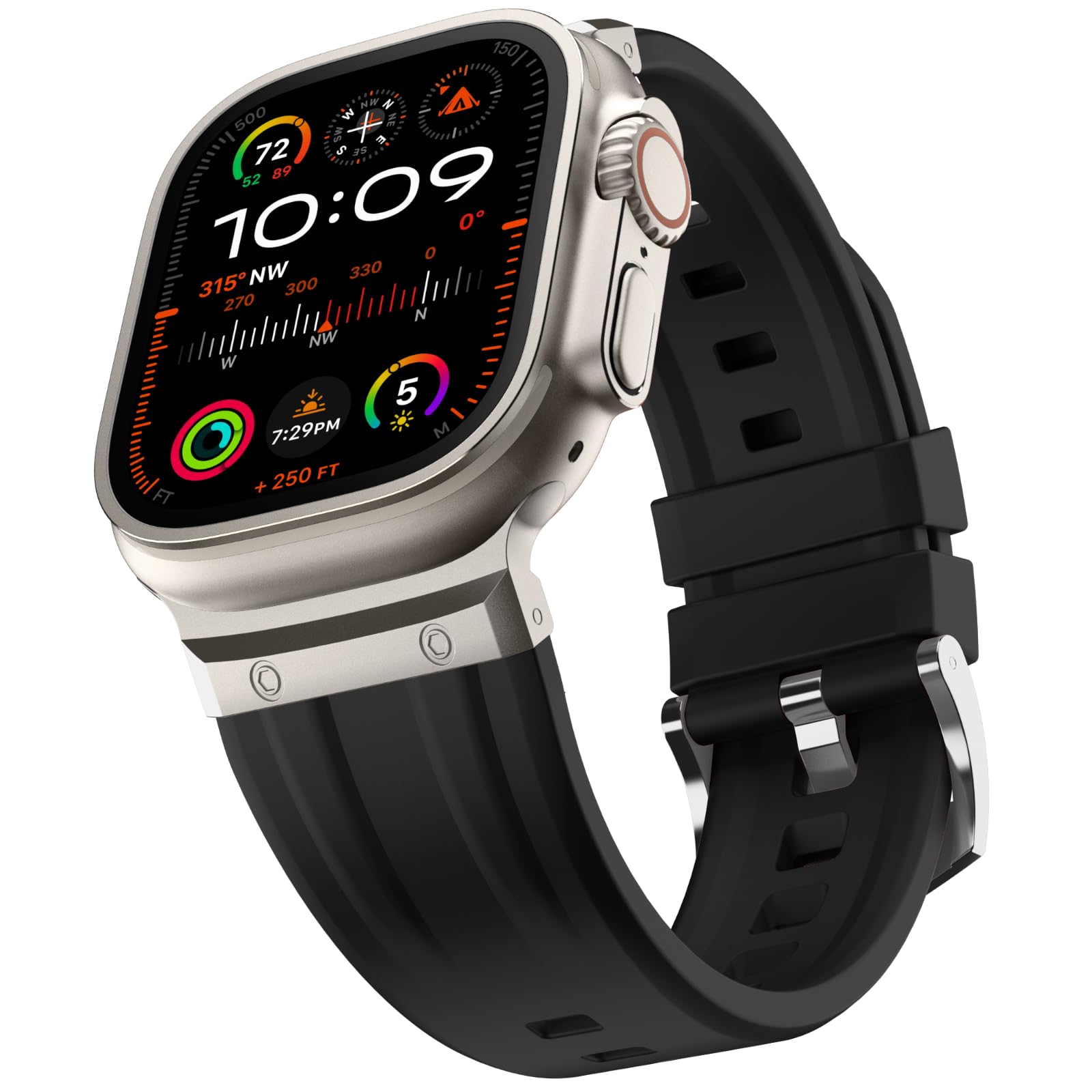 Tasikar Sport Band for Apple Watch – Stainless Steel & Silicone Strap