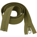 26" 66cm Olive Chunky Zip - Heavy-Duty Open-Ended Separating - image 1
