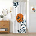 Uiiooazy Abstract Blue Leaves Shower Curtain | Waterproof Boho Bath Decor