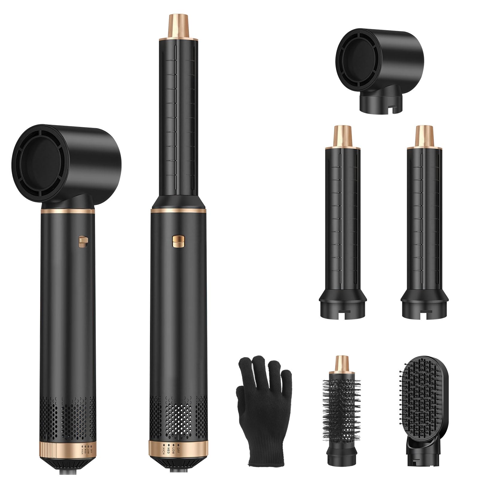 Sendowtek 5-in-1 Hot Air Styler Brush | 1000W Hair Dryer & Auto Curler