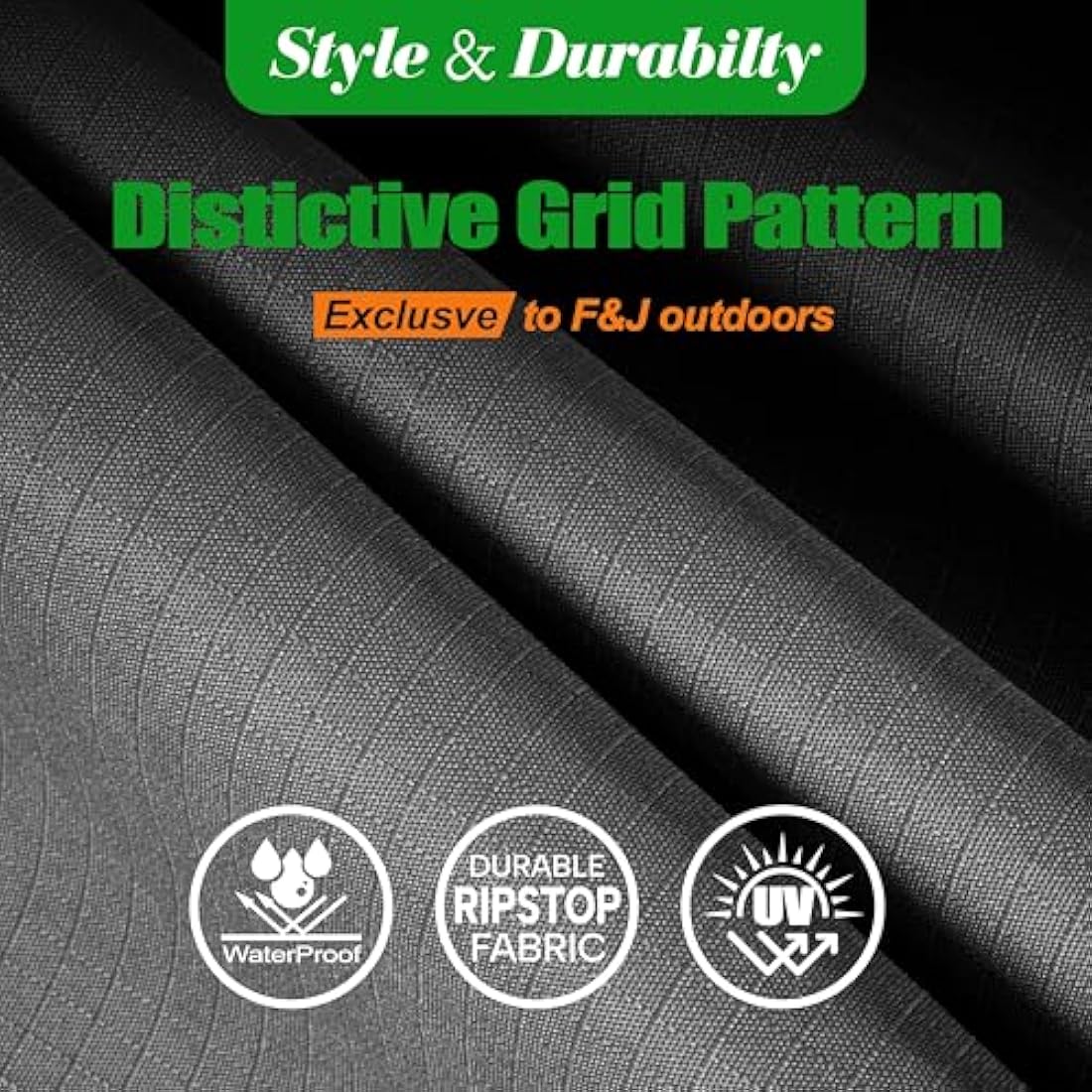 F&J Outdoors Waterproof Garden Furniture Cover | Heavy Duty Grey 330x89cm
