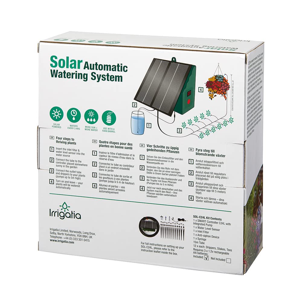 Irrigatia SOL-C24 Solar Automatic Watering System | Weather Responsive Kit