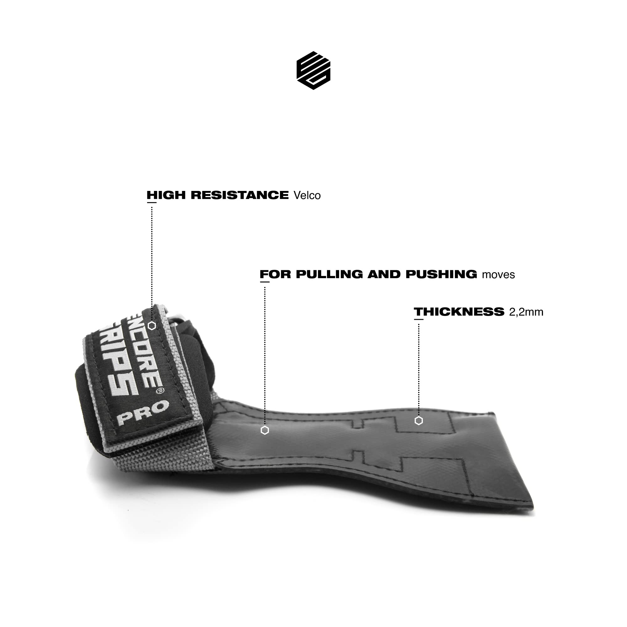 Encore Grips Lifting Straps – Rubber Weightlifting Wrist Support Pair