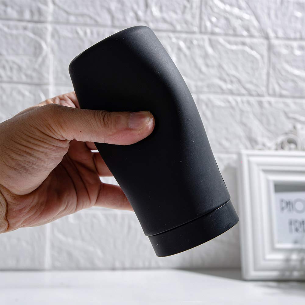 Jolof Store Silicone Squeeze Soap Dispenser – 240ml Refillable Black