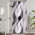 Uiiooazy Lavender Shower Curtain | Abstract Geometric Waterproof Polyester