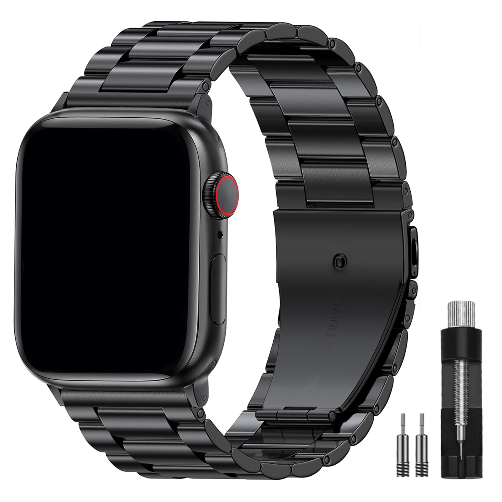 OULUOQI Stainless Steel Business Metal Band for Apple Watch 38-49mm