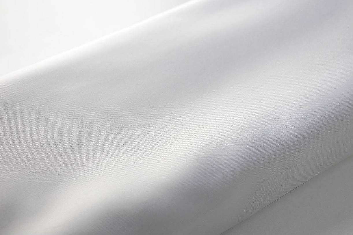 White Anti-Bacterial Polyester Shower Curtain - Weighted Hem