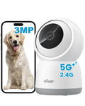 ieGeek 2K 3MP Indoor Security Camera – 360° PTZ WiFi Pet Monitor