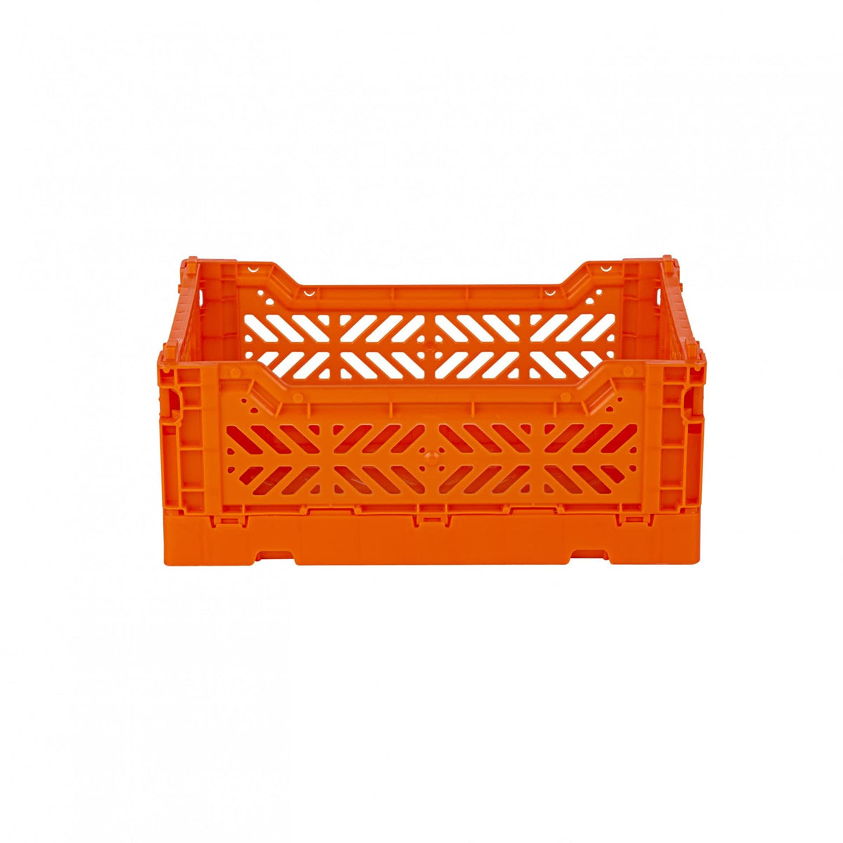 AYKASA Folding Crate, Sturdy Folding Box, Plastic, Stackable, Orange, Mini 27 x 17 x 11 cm - image 2