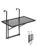 VEVOR Balcony Hanging Table | 19x24 Metal Folding Outdoor Railing Bar
