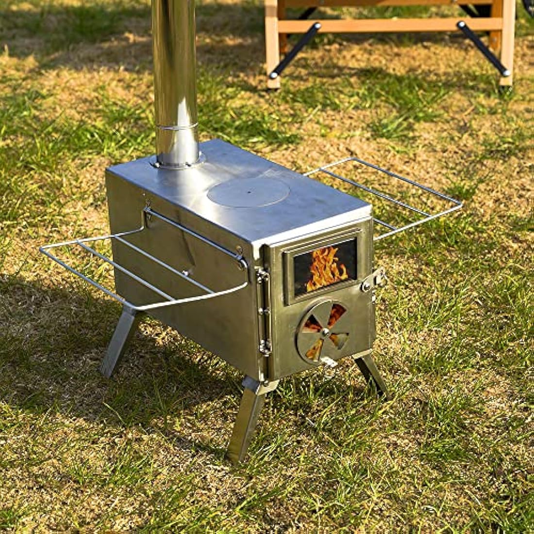 TOMOUNT Portable Wood Burning Tent Stove | Stainless Steel Cookware