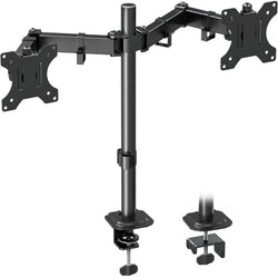 MOUNTUP Dual Monitor Stand – Adjustable Desk Mount for 13-32 Inch Screens