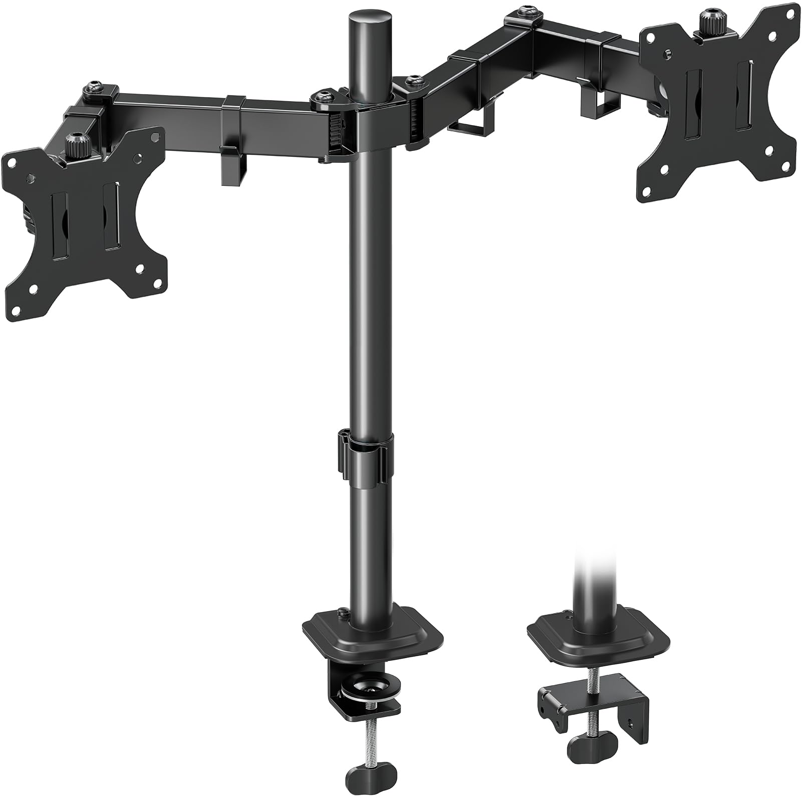 MOUNTUP Dual Monitor Stand – Adjustable Desk Mount for 13-32 Inch Screens