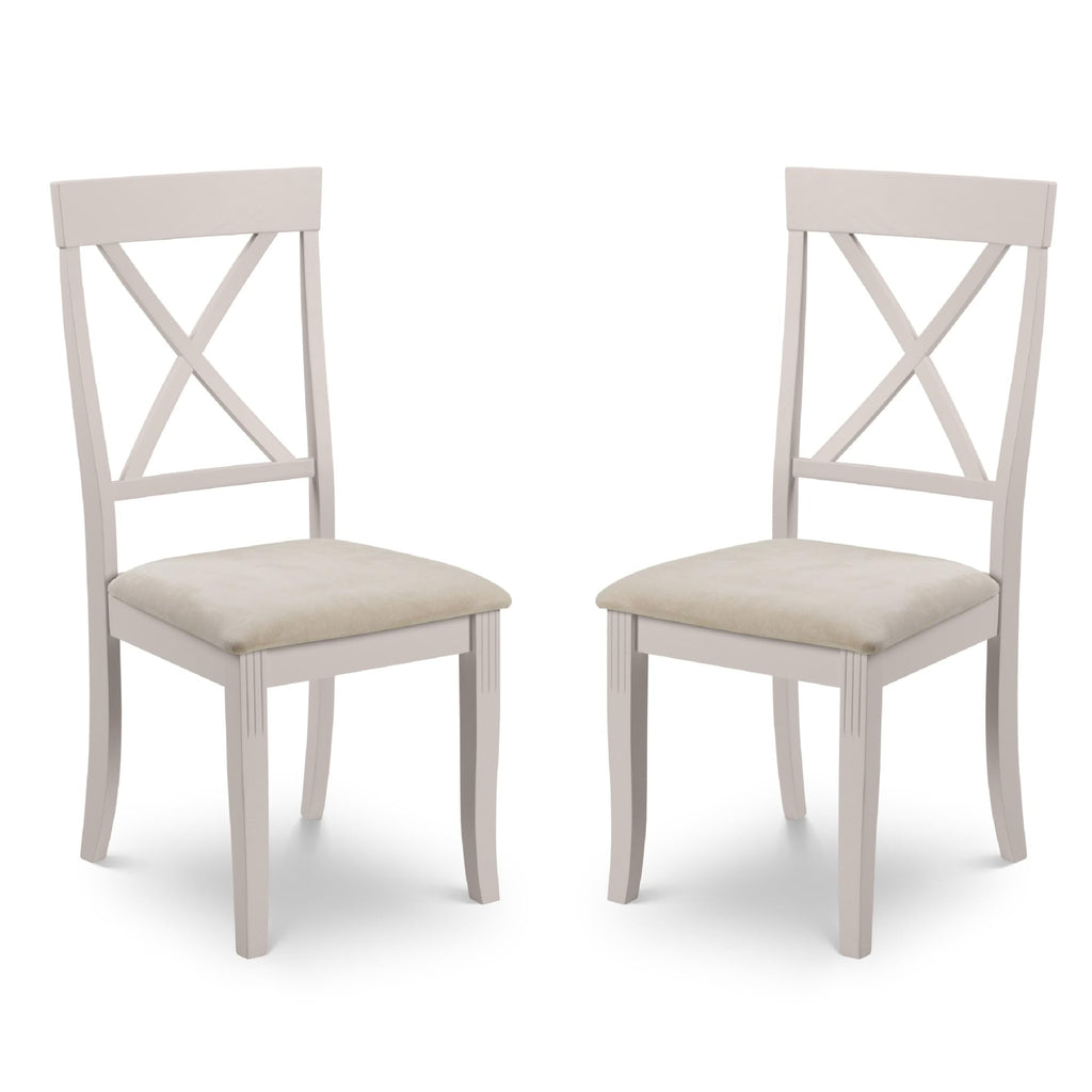 Julian Bowen Davenport Dining Chairs, Set of 2, Grey - H96.5 x W44 x D52cm - image 4