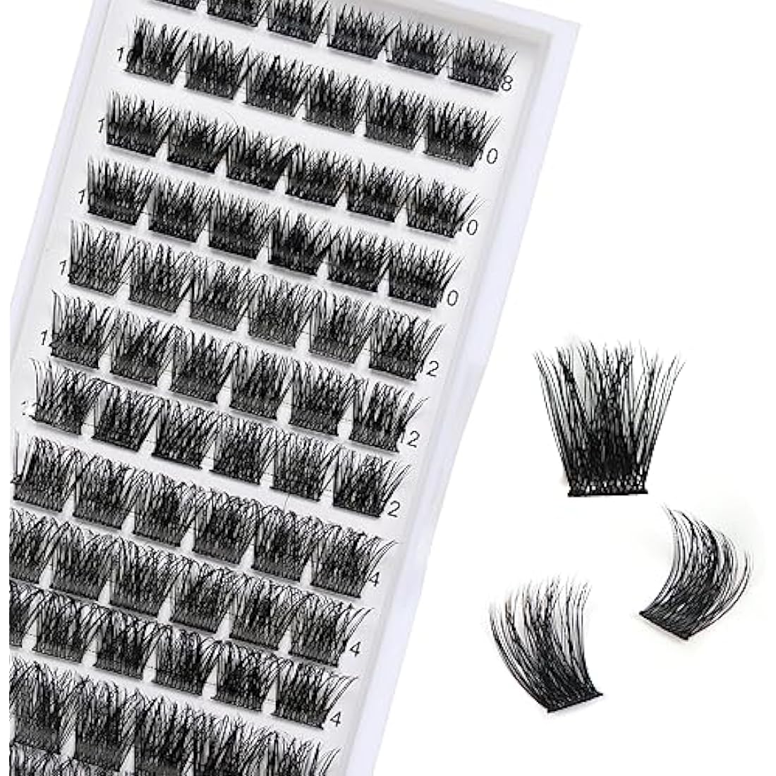 Jolof Store Cluster Lashes | 72 Pcs D Curl DIY Eyelash Extensions 8-16mm