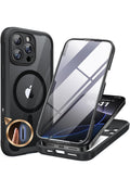 Miracase iPhone 16 Pro Magnetic Case with Screen Protector - Black