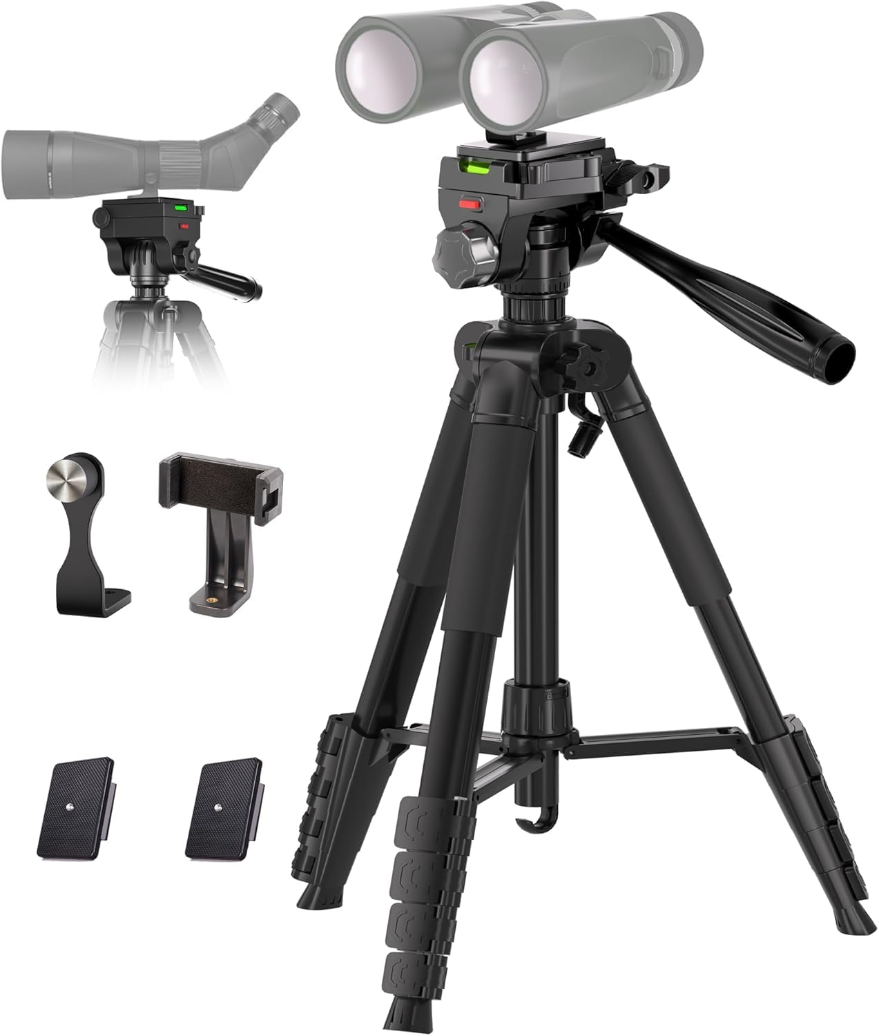 Lusweimi 184cm Binoculars Tripod | Aluminium Spotting Scope Stand