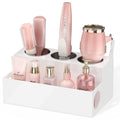 NIUBEE Acrylic Hair Tool Organizer - 3 Steel Cup Bathroom Vanity Caddy