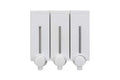 Croydex Slimline Triple Wall-Mounted Soap Dispenser - White, 3 x 450ml