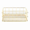 WGFOIP Metal Wire Mesh Storage Basket, Golden Iron Desktop Organizer with Sturdy Wrought Iron Construction