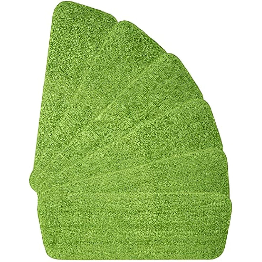 Vicloon Microfiber Mop Pads - 6 Pack Washable Spray Mop Refills, Green