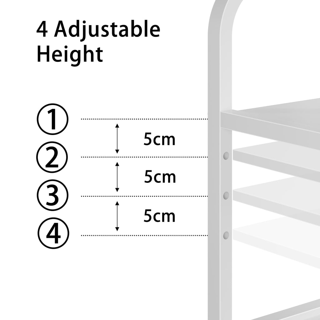 OYRREU 3-Tier Rolling Printer Stand with Outlets for Home, Office, White - image 4