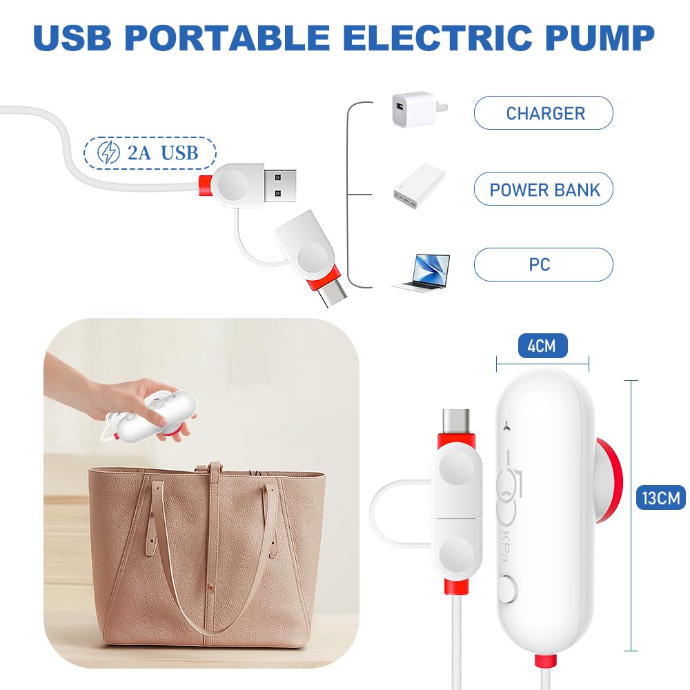 Vacbird Vacuum Storage Bags with Electric Pumps for Travel, 15 Pack - image 3