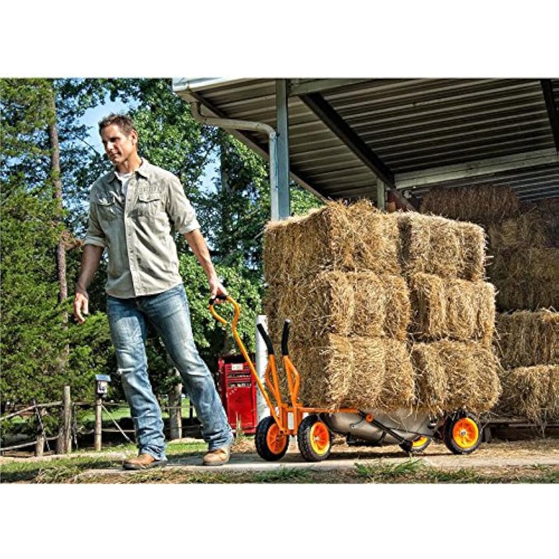 Worx WA0228 Aerocart Wagon Kit – Garden Cart and Seat Attachment