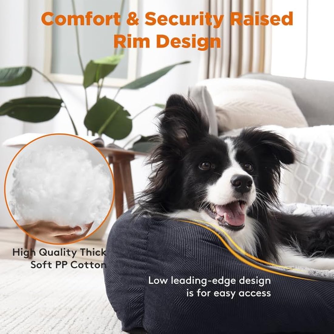 MIXJOY Extra Large Dog Bed – Washable Plush Pet Mat in Grey