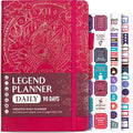 Legend Planner Undated Daily Organizer - A5 PU Leather Productivity Journal