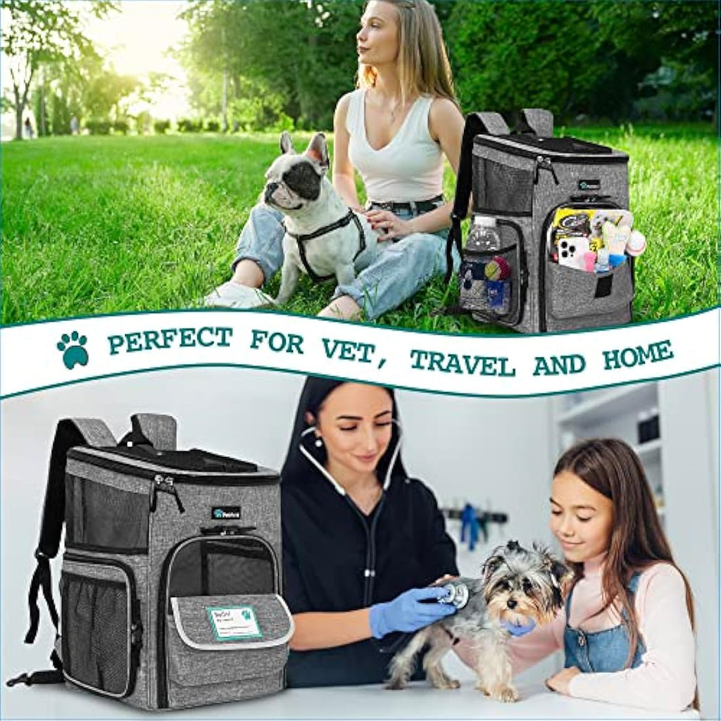 PetAmi Pet Carrier Backpack - Airline Approved Ventilated Cat & Dog Bag