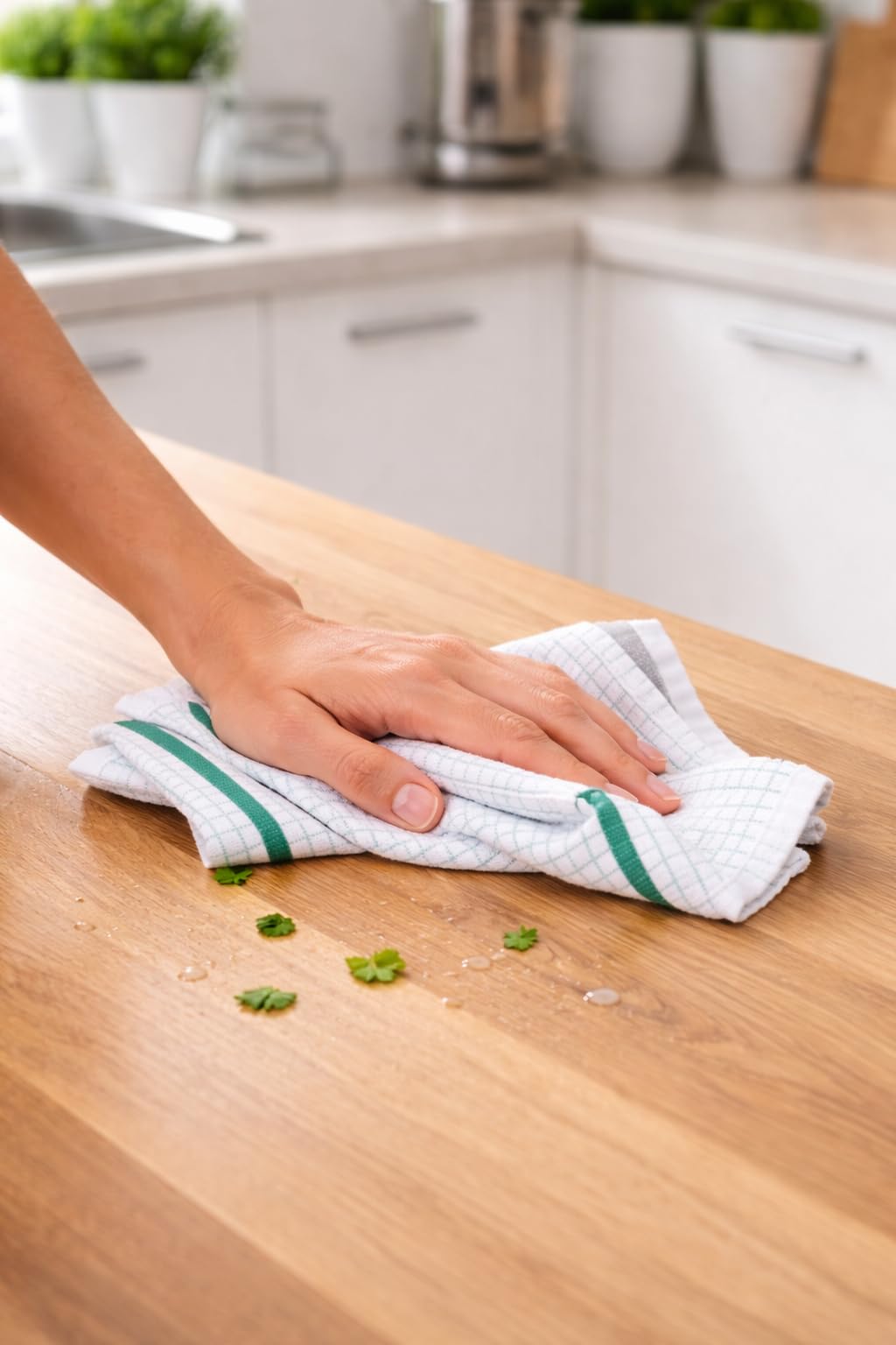 QUALITY HOME TEXTILES 100% Cotton Luxury Terry Towelling Tea Towels | Pack of 3| Kitchen Hand Towels Dish Cloth Super Absorbent Soft Touch - image 5