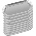 YUENPUN 10-Piece Stainless Steel Oval Silver Trays | Jewelry Vanity Storage